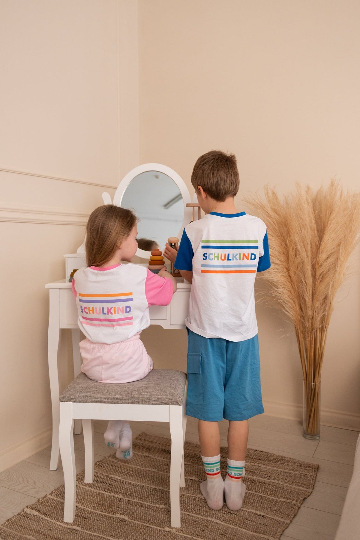 T-shirt Schulkind bleu – vue produit 4