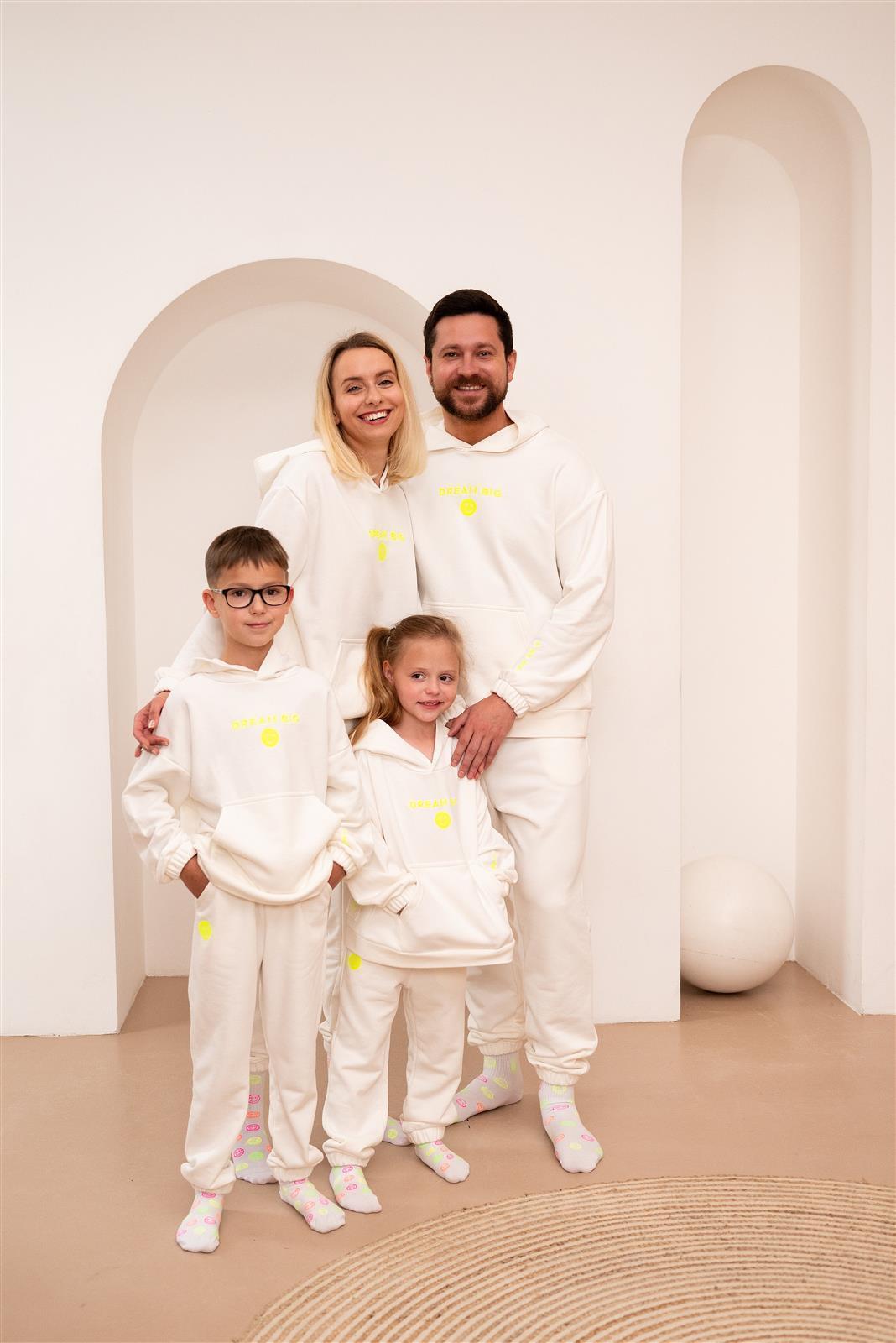 Jogging blanc unisexe – vue produit 4