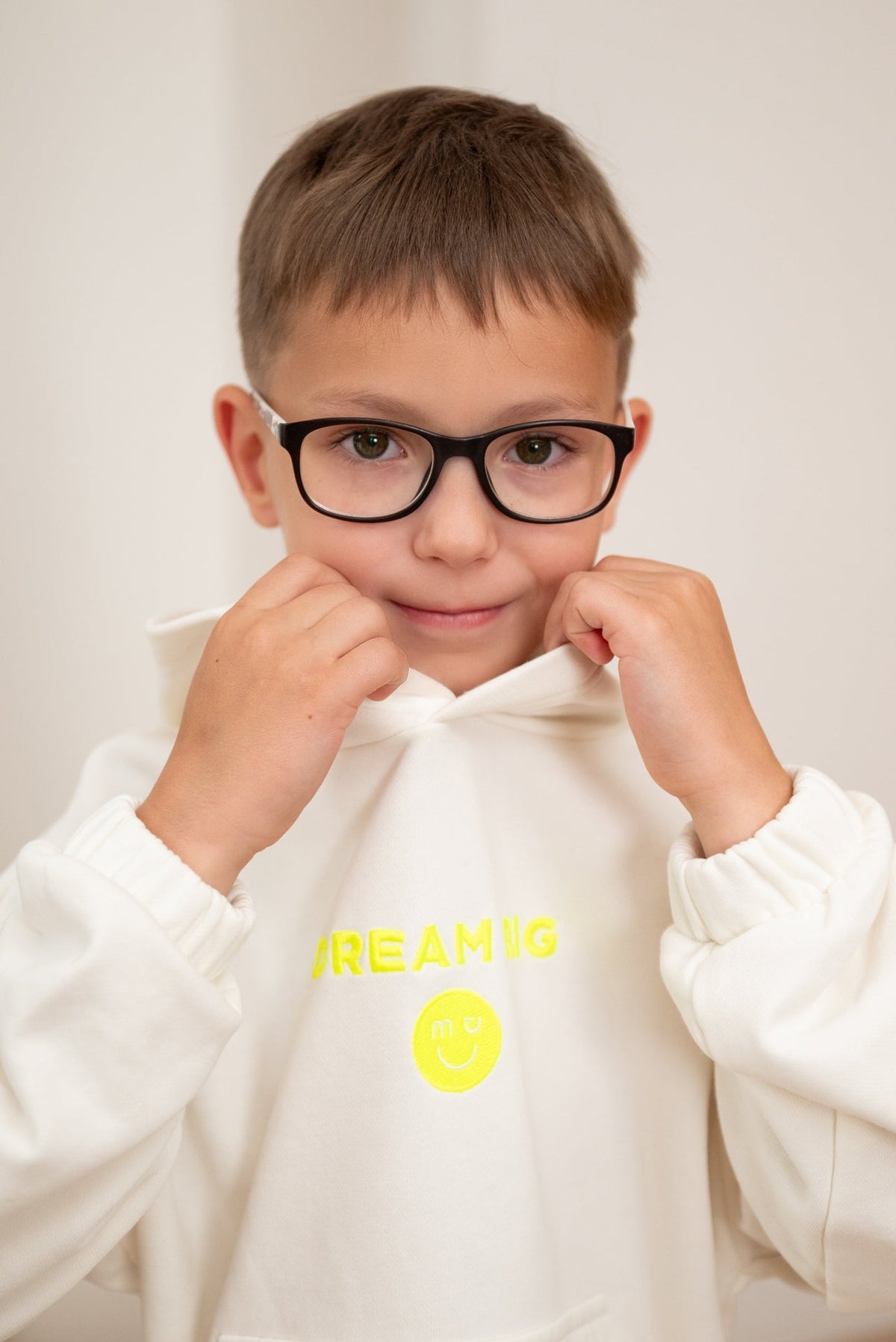 Sweat à capuche blanc unisexe – vue produit 6