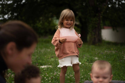 Bavoir en silicone Shayan Cerises - Taupe