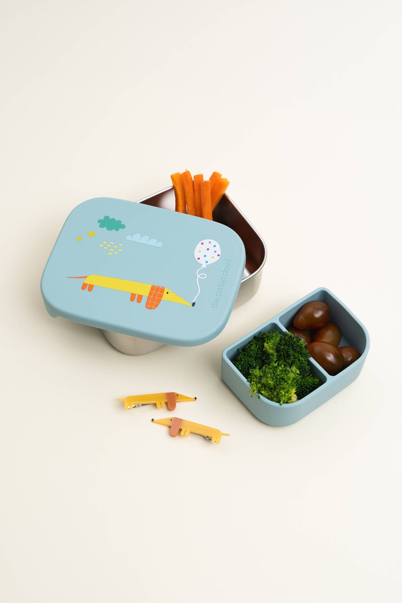 Boîte à Lunch en Acier Inoxydable avec compartiments pour enfants Origami