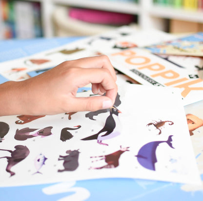 Les animaux du monde - Poster en stickers - Discovery 5+