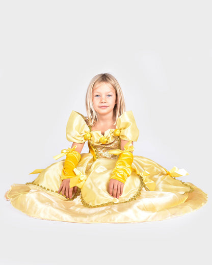Robe jaune W. Acc Belle 98-104 Cl 2-4 ans