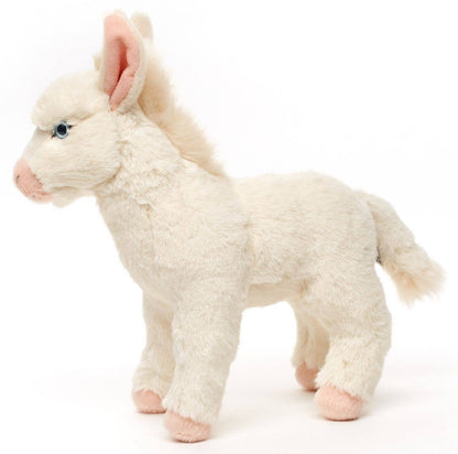 Peluche Âne Baroque Blanc, Debout