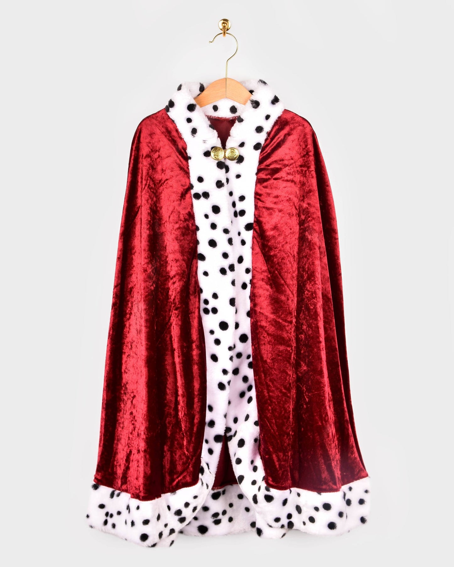 Cape de roi en velours rouge pour enfants 4-8 ans, tailles 98-128 cm