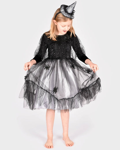 Robe de sorcière avec accessoires, taille 98-104 cm, 2-4 ans