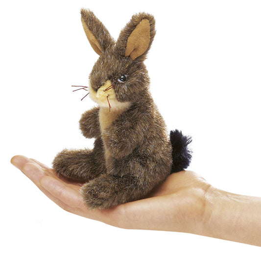 Marionnette à main Mini lièvre brun 2675/ Mini Jack Rabbit Folkmanis réaliste