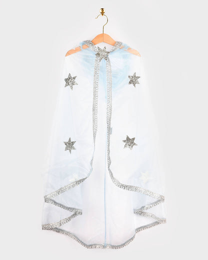 Organza bleu Cape Princess 98-128 cl 3-8 ans