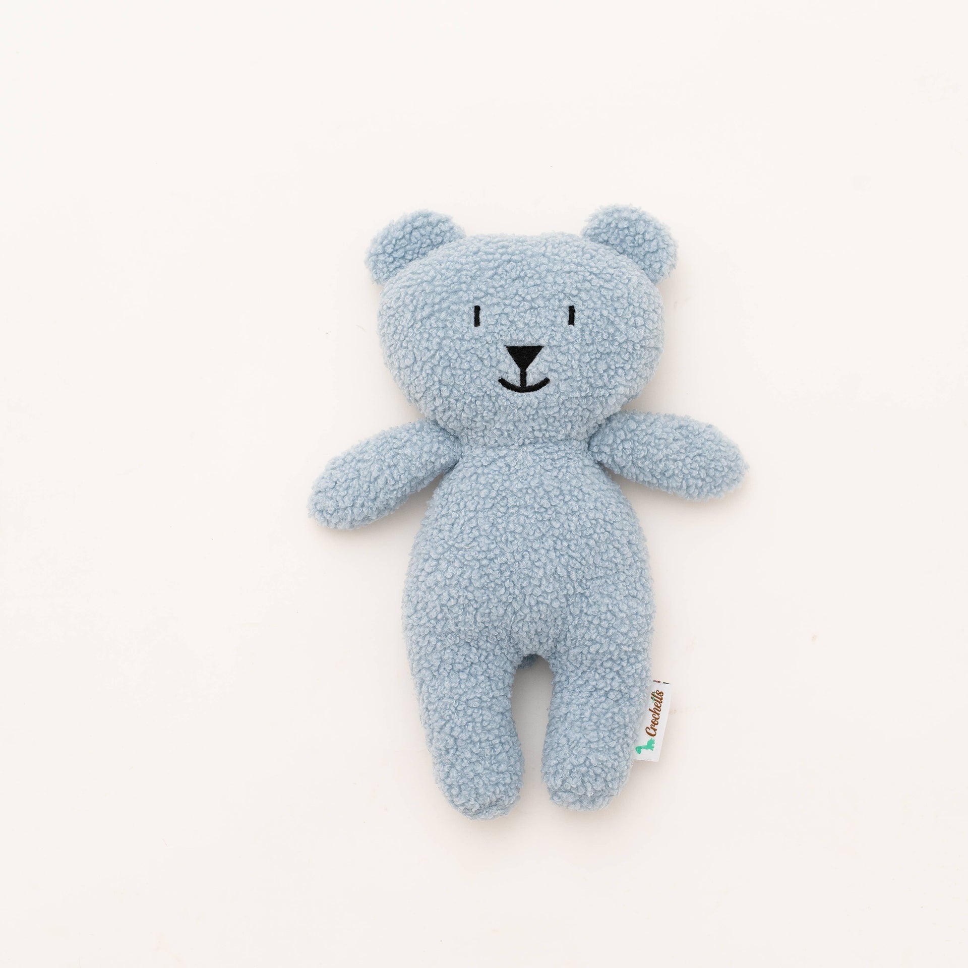 Ours en peluche bleu crochet fait main cadeau de naissance pour bébé