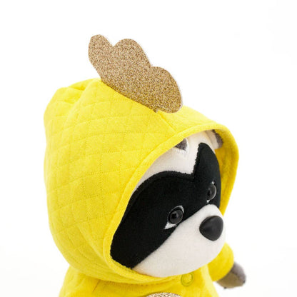 Daisy le raton laveur en peluche : poussin - 20 cm - 0+