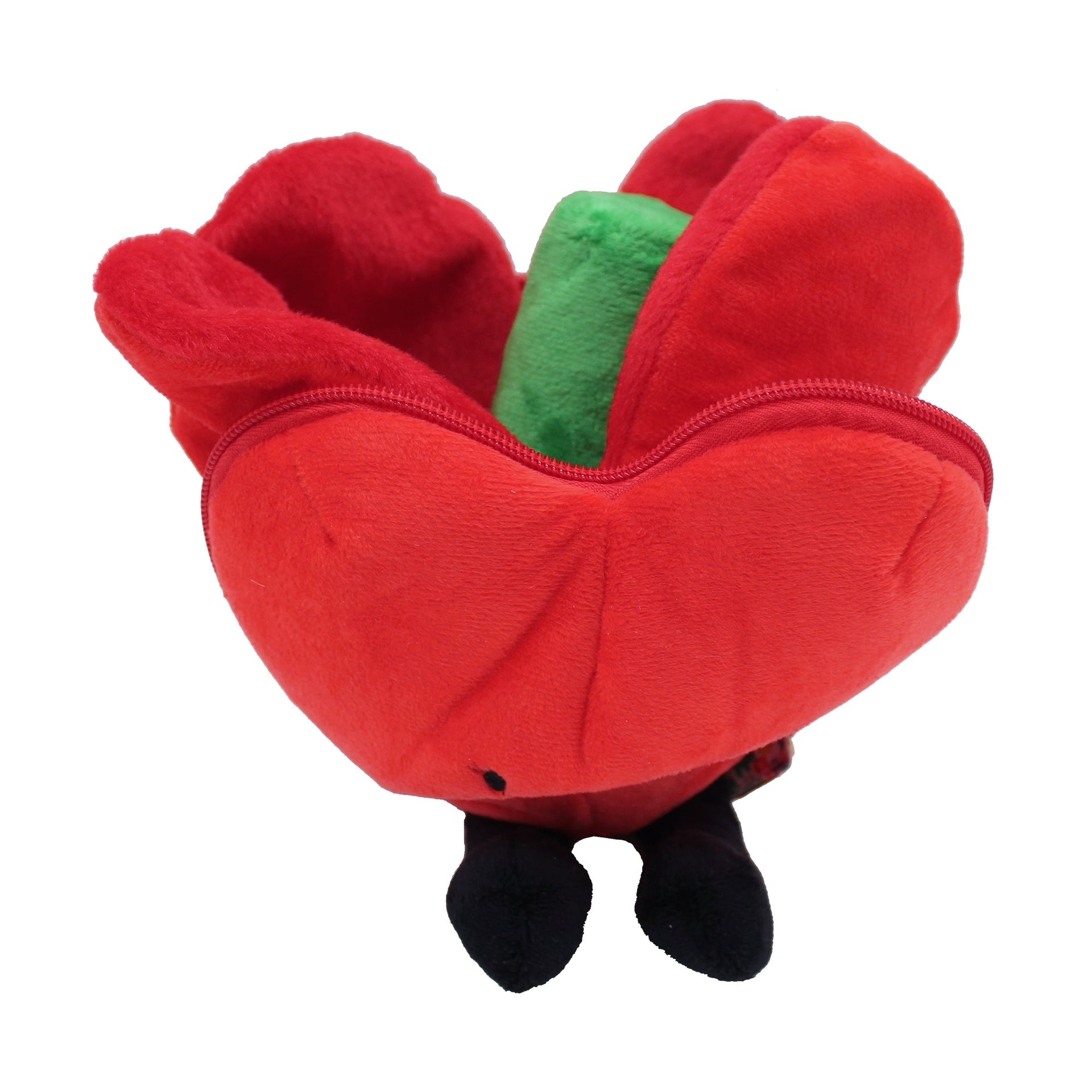 Peluche réversible Cœur/Fleur rouge – Flipetz – vue 4