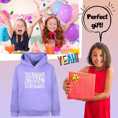 Sweat à capuche gymnastique – Fringoo Gymnastic for Cotton Rich Soft Hooded – Gymnast Warning violet
