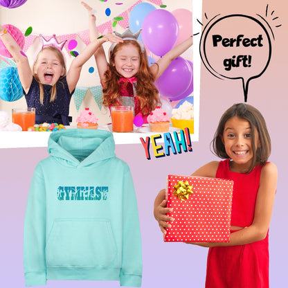 Sweat à capuche gymnastique – Fringoo Gymnastic for Cotton Rich Soft Hooded – Gymnast turquoise