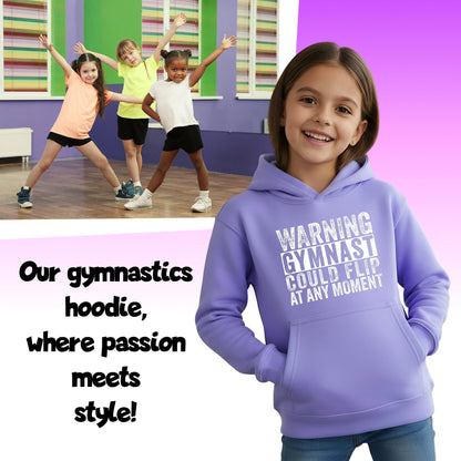 Sweat à capuche gymnastique – Fringoo Gymnastic for Cotton Rich Soft Hooded – Gymnast Warning violet