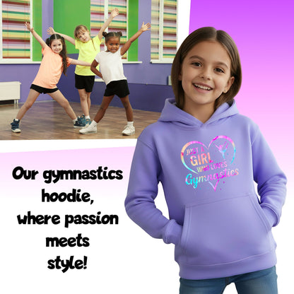 Sweat à capuche gymnastique – Fringoo Gymnastic for Cotton Rich Soft Hooded – Love Gymnastic violet