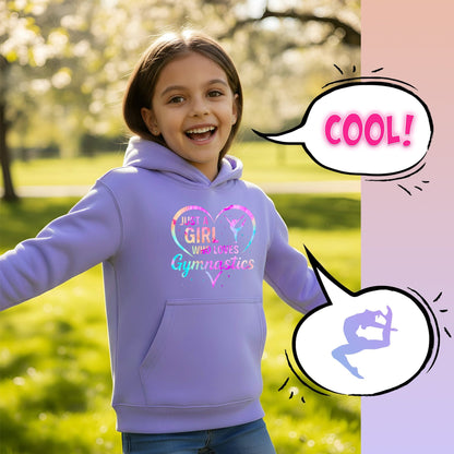 Sweat à capuche gymnastique – Fringoo Gymnastic for Cotton Rich Soft Hooded – Love Gymnastic violet