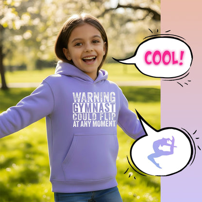 Sweat à capuche gymnastique – Fringoo Gymnastic for Cotton Rich Soft Hooded – Gymnast Warning violet