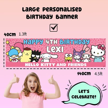 Bannière d’anniversaire – Hello Kitty