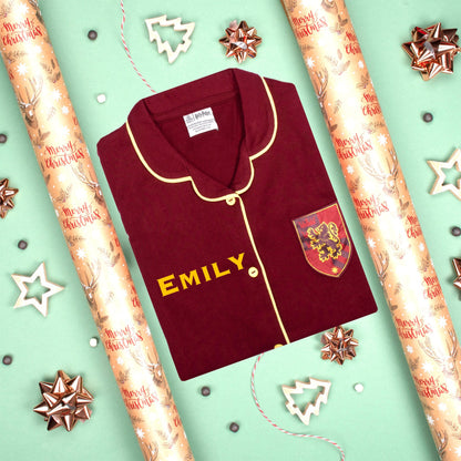 Harry Potter Pyjamas with Buttons – Burgundy