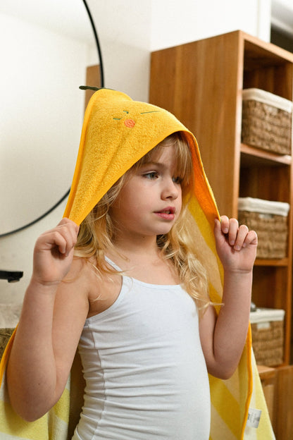 Serviette à capuche Lola Citron