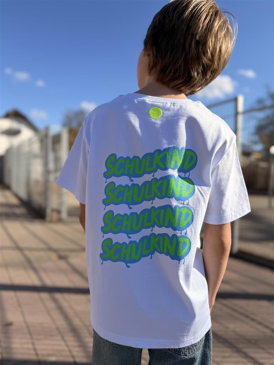 T-shirt Schulkind Graffiti vert – vue produit 3