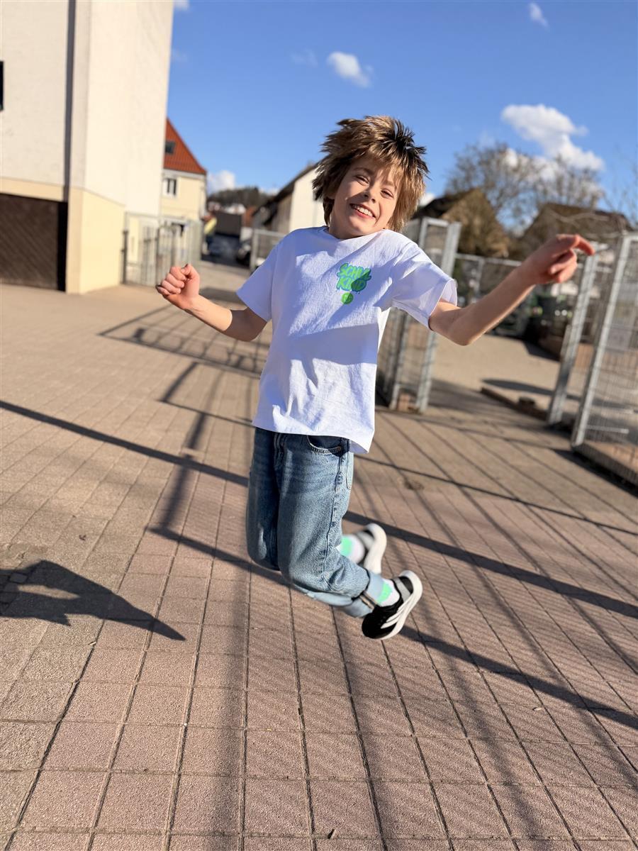 T-shirt Schulkind Graffiti vert – vue produit 8