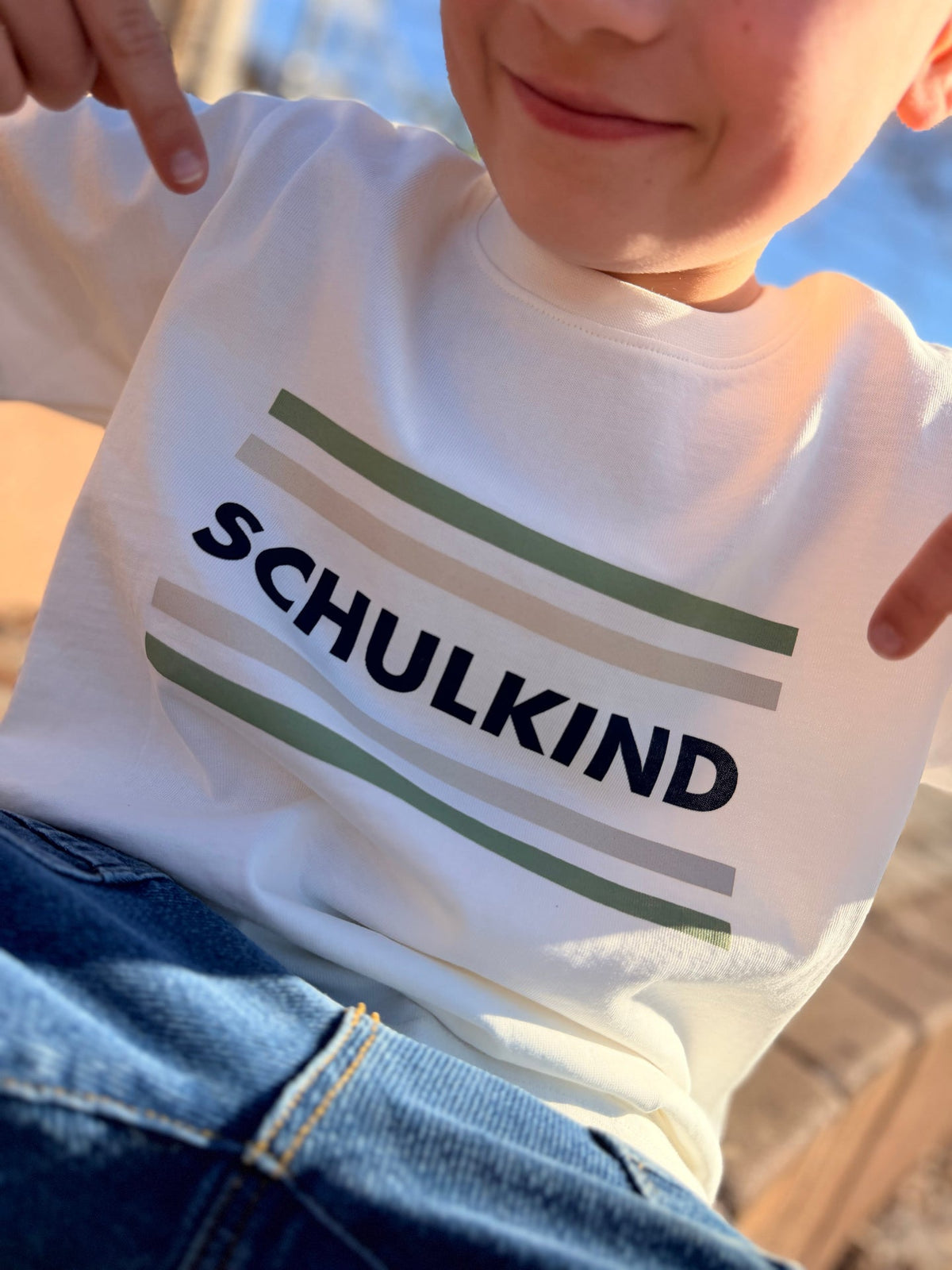 T-shirt Schulkind bleu pastel – vue produit 2