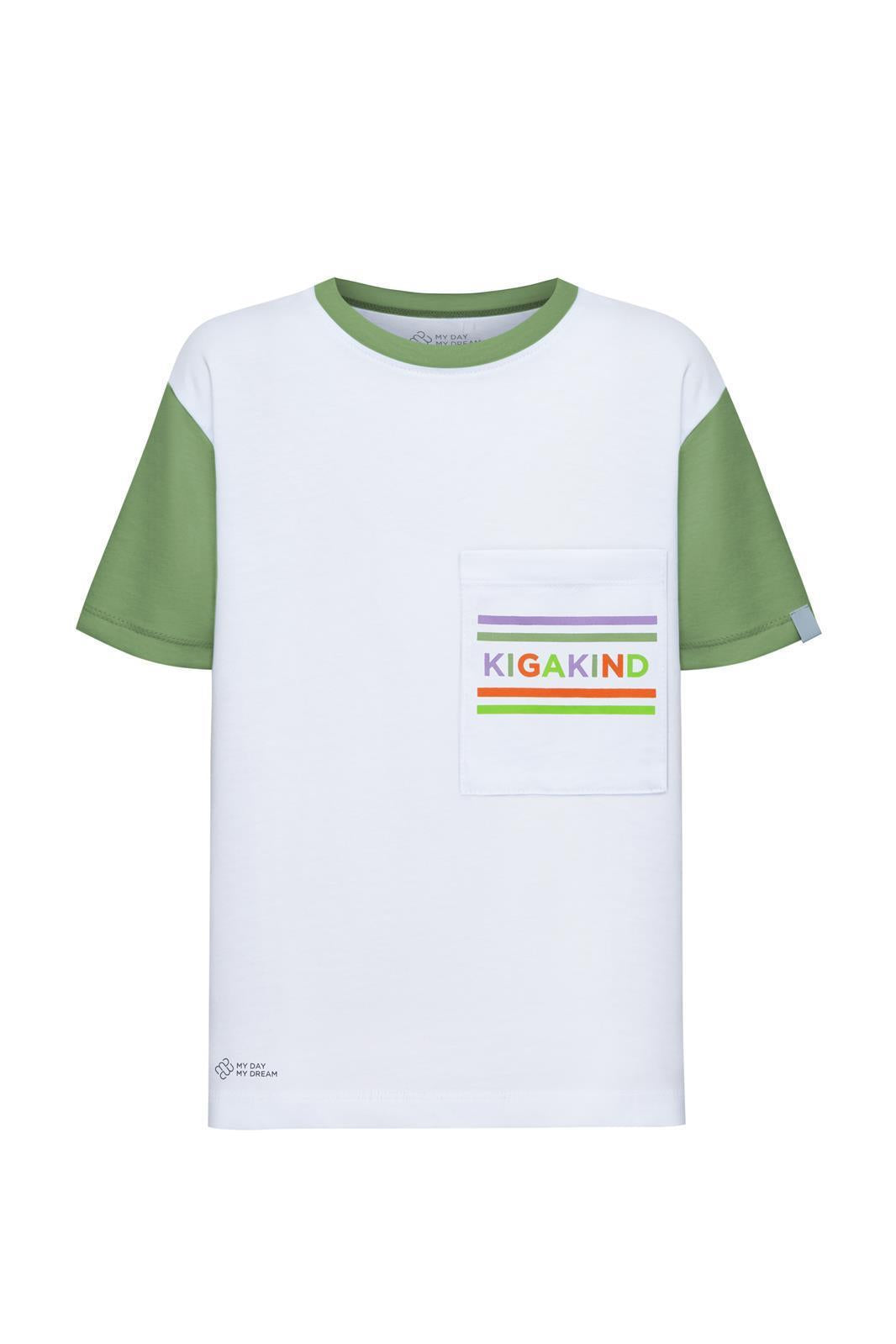 T-shirt KIGAKIND vert – vue produit 1