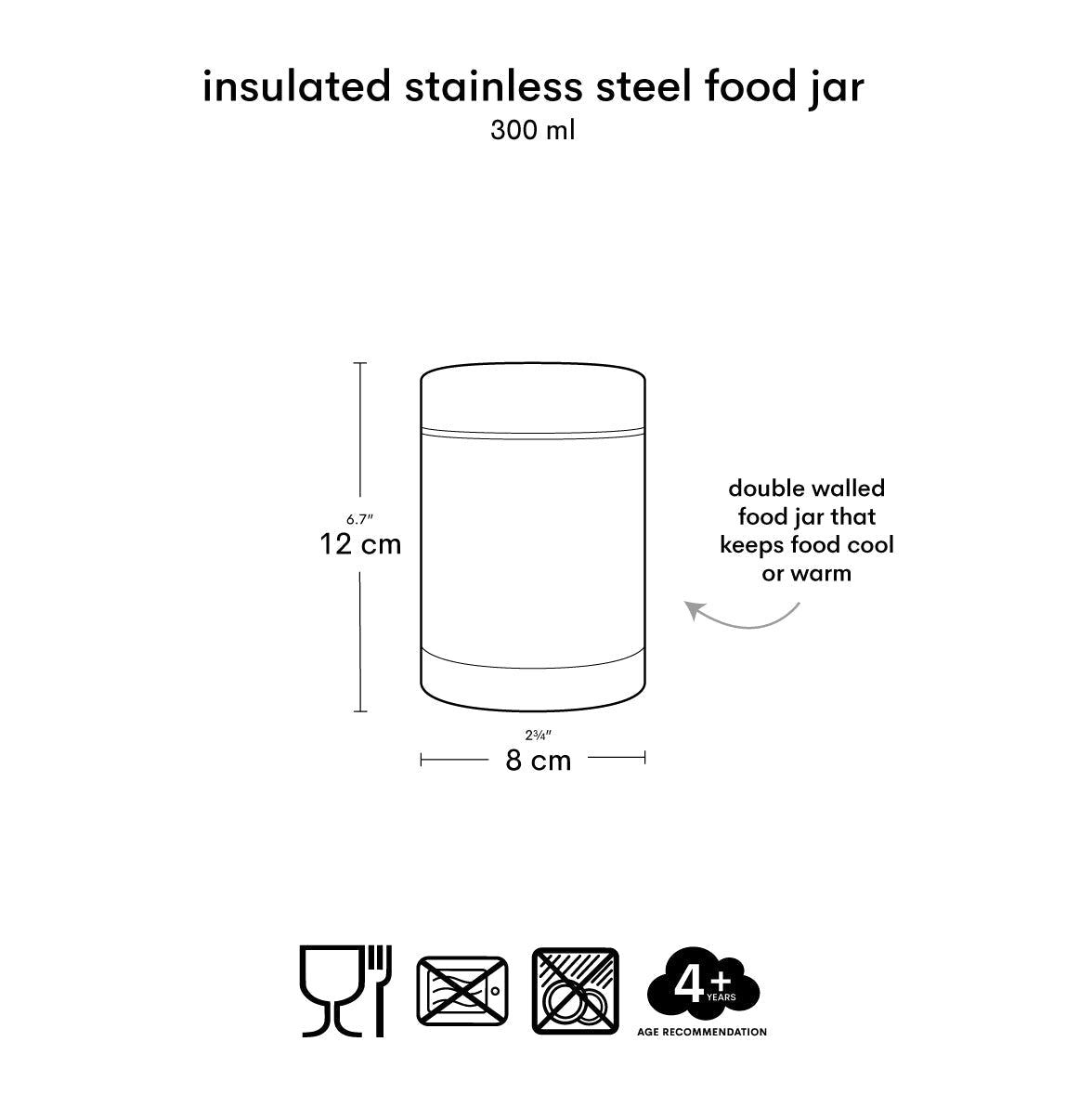 Pot alimentaire isotherme en inox - Princesses – vue 10 – A Little Lovely Company