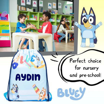 Sac à cordon – Bluey ( bleu )