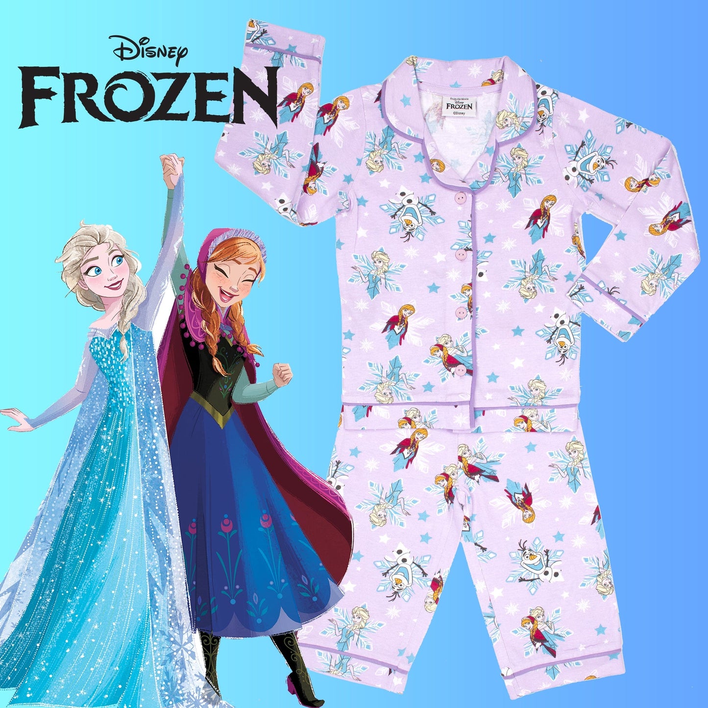 La Reine des Neiges Pyjama with Buttons