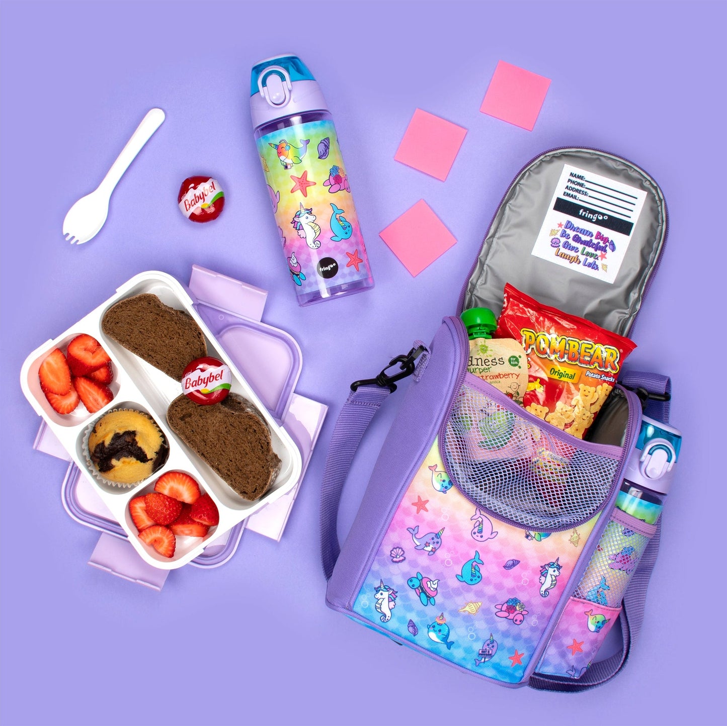 Strap Sacs repas – Narwhal & Seahorse