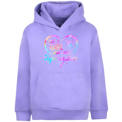Sweat à capuche gymnastique – Fringoo Gymnastic for Cotton Rich Soft Hooded – Love Gymnastic violet