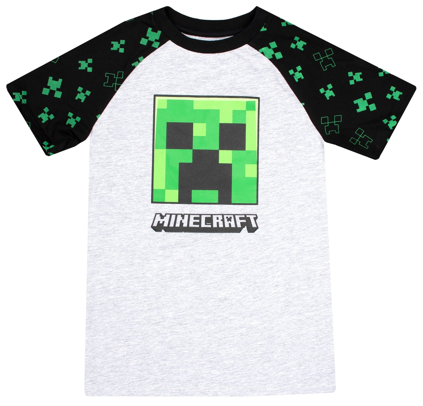 Minecraft Creeper T Shirt – gris