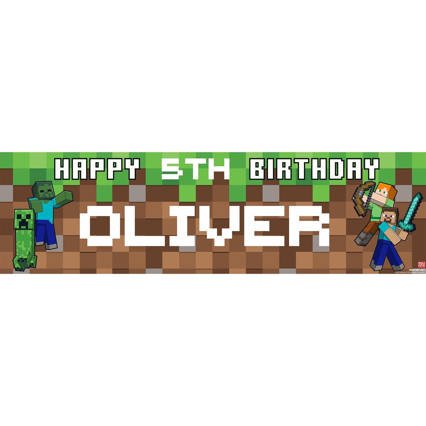 Bannière d’anniversaire – Minecraft