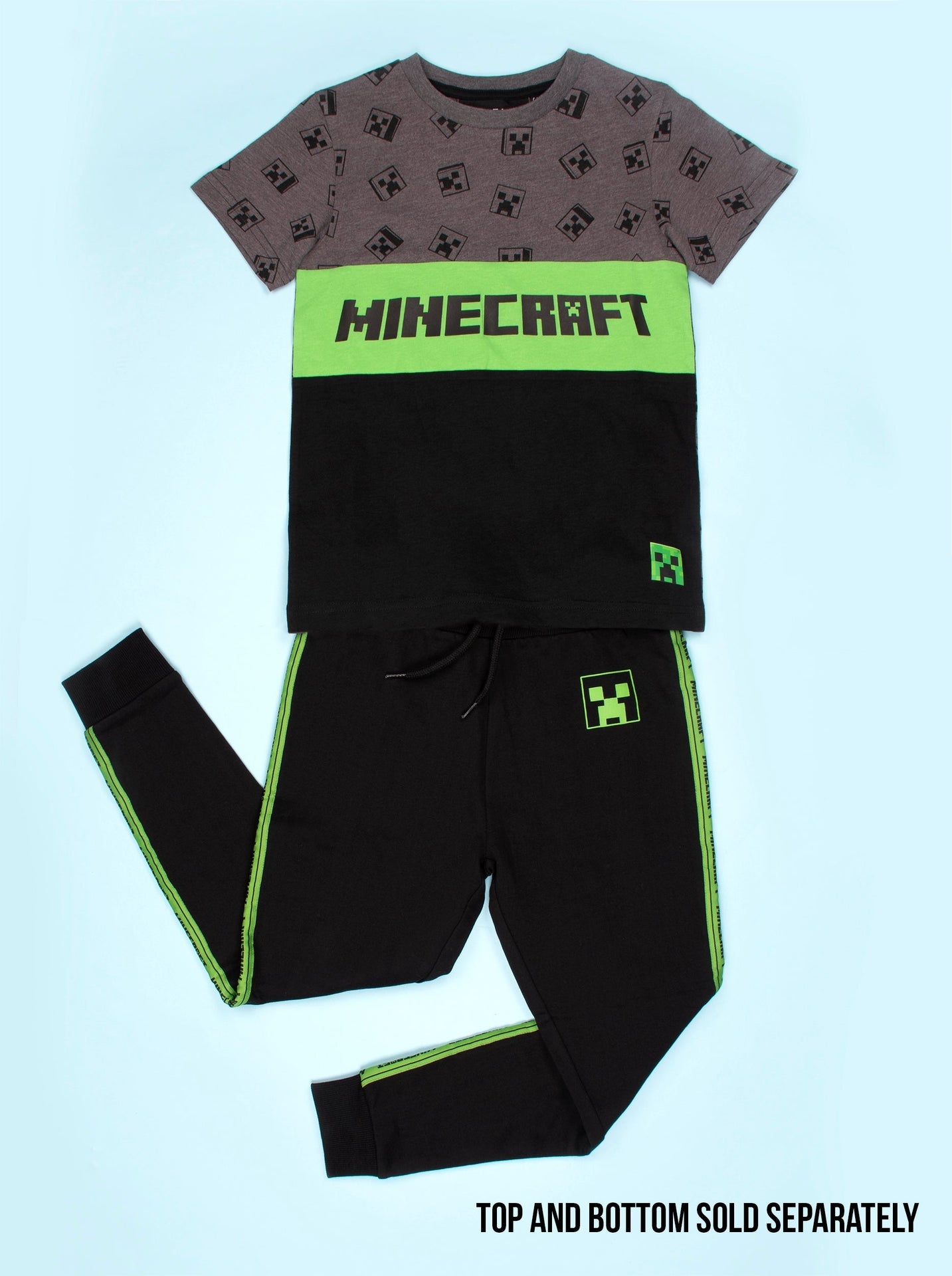 Minecraft Creeper T Shirt – gris