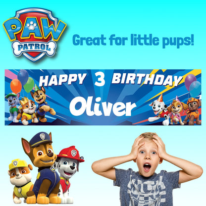 Bannière d’anniversaire – Paw Patrol