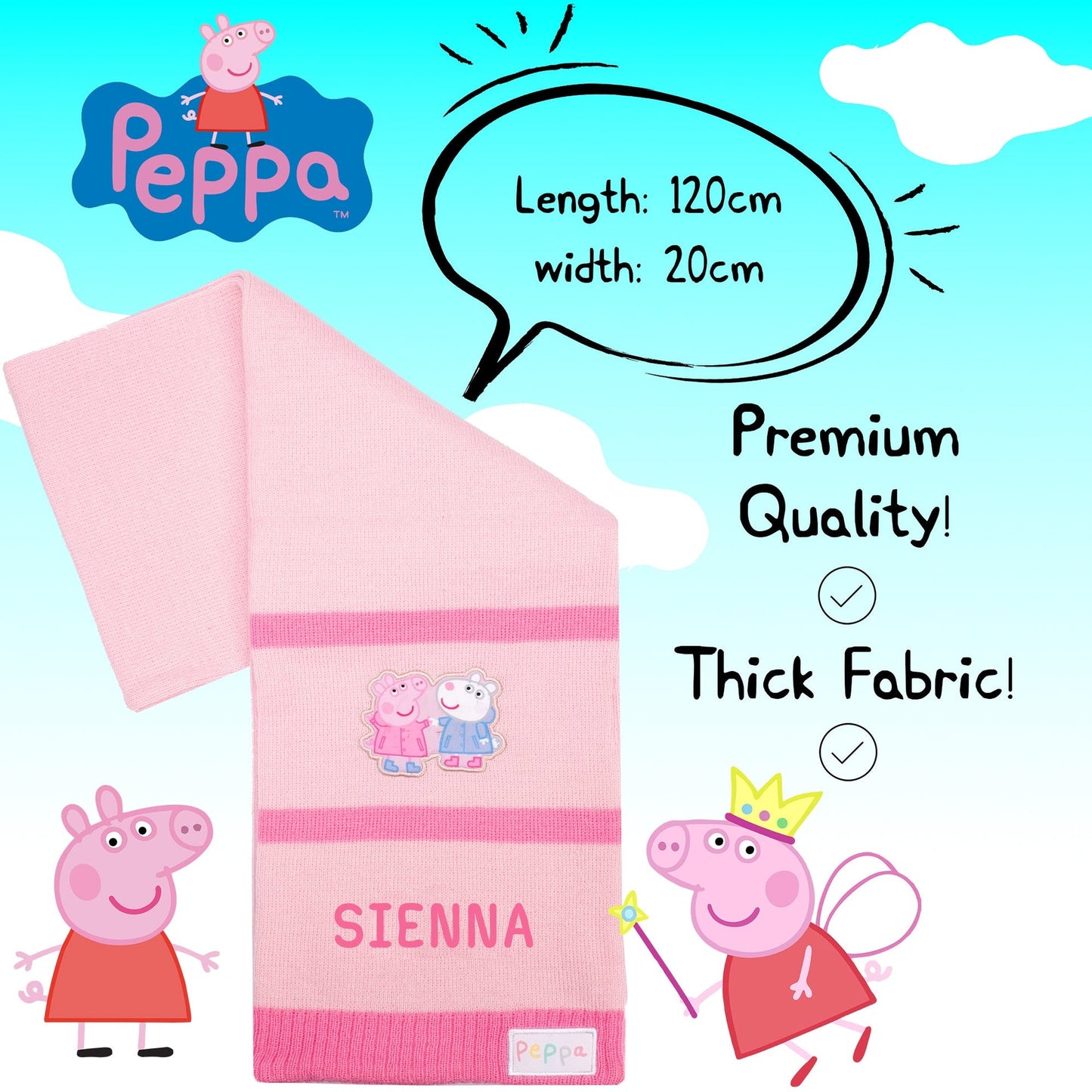Ensemble bonnet et gants – Peppa Pig Girls Scarf Winter