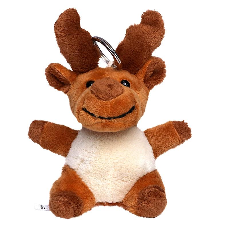 Porte-clés peluche élan MiniFeet MBW marron