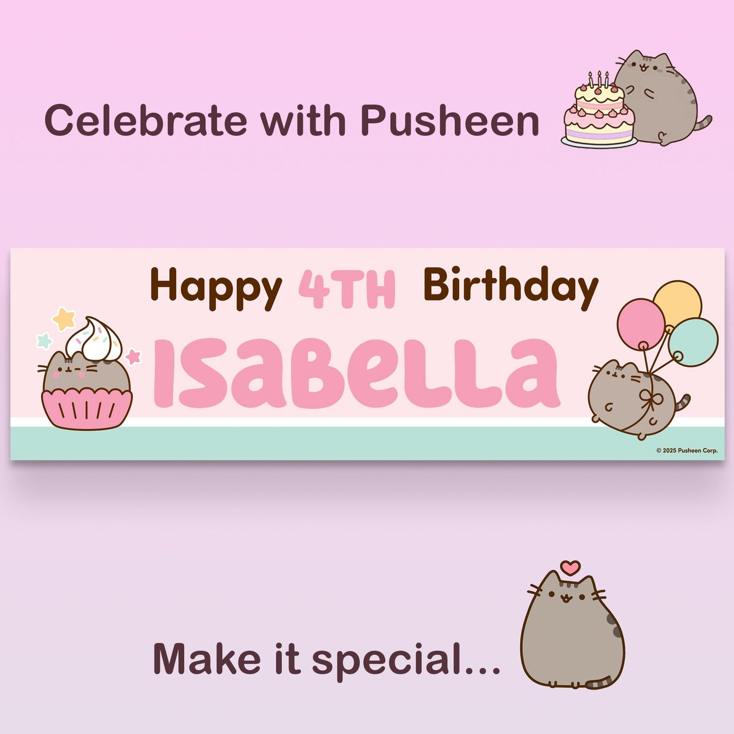 Bannière d’anniversaire – Pusheen for