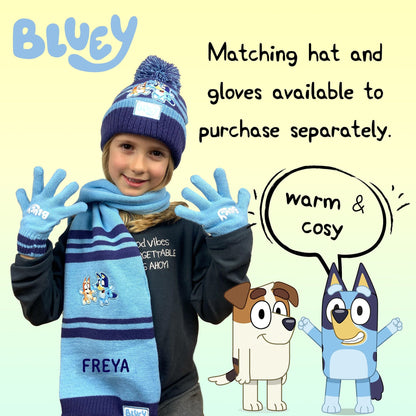 Écharpe – Bluey Children's Scarf Winter Woolly Scarf Soft et Warm Embroidered Name