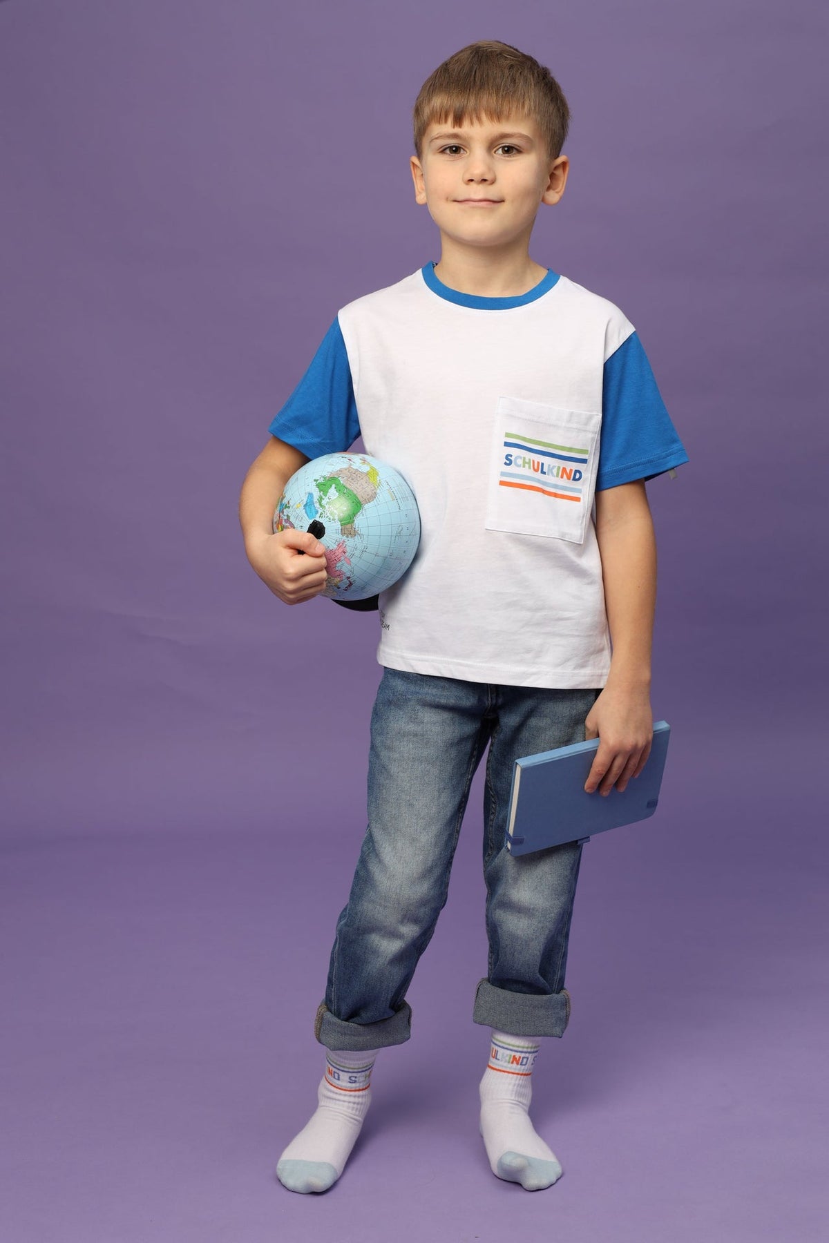 T-shirt Schulkind bleu – vue produit 5