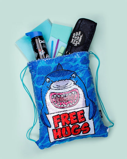 À sequins Drawstring Sac à dos – Shark's Hug