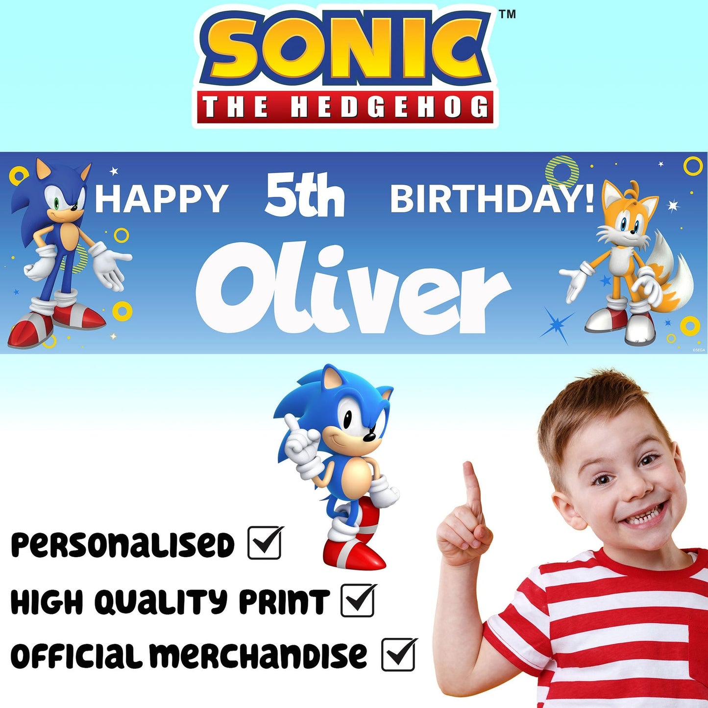 Bannière d’anniversaire – Sonic The Hedgehog