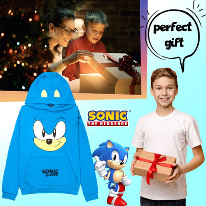 Sweat à capuche Sonic – THE HEDGEHOG Boys – 100% Cotton Hooded