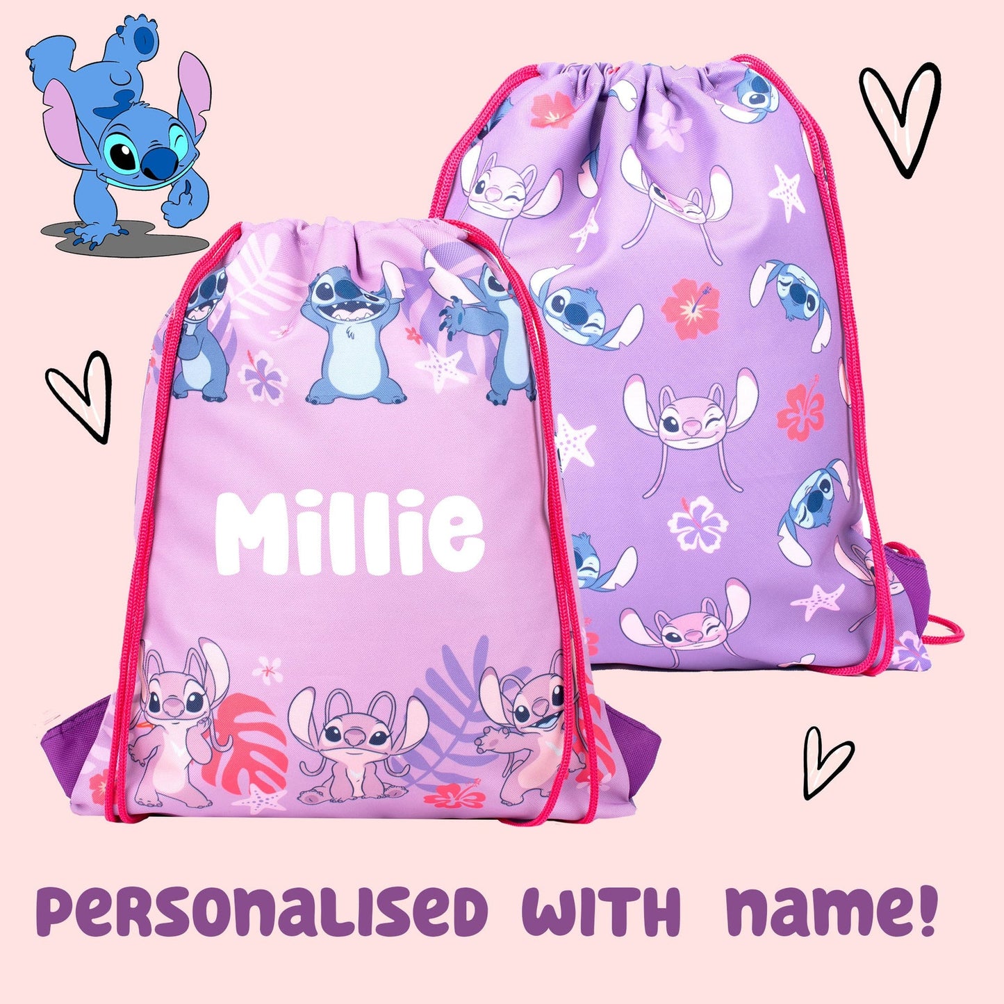 Sac à cordon – Official Disney Stitch & Angel | PE Bag | Fringoo