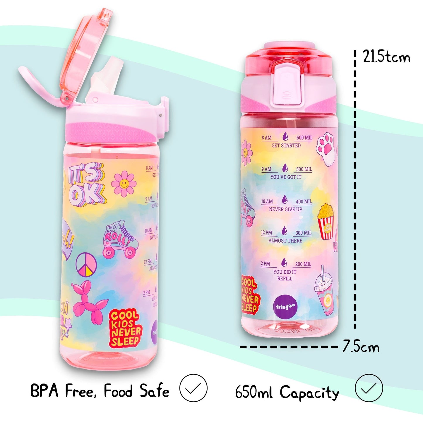 Straw Bottle – Tie Dye