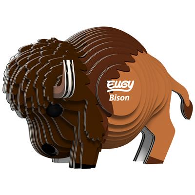 Eugy 3D Modèle: ANIMAL SAUVAGE / BISON 7,1x5,6x5cm, en carton, en boîte, 6+