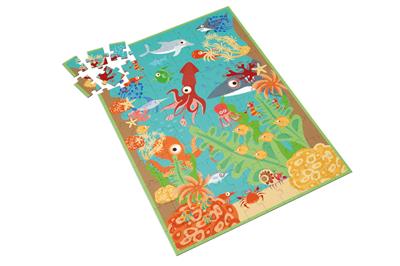 Scratch Puzzle 100pcs: OCÉAN 43.5x60cm, en boîte diam.26xH10cm, 5+