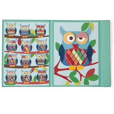 Scratch Livre EduLogic: Couleurs&Formes/HIBOU 18,2x25,6x1,3cm (plié), 51,5x25,6x1cm (déplié), magnétique, 4+